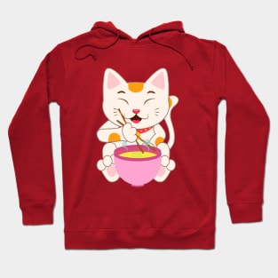 Kawaii  Vintage Style Japanese Ramen Cat Hoodie